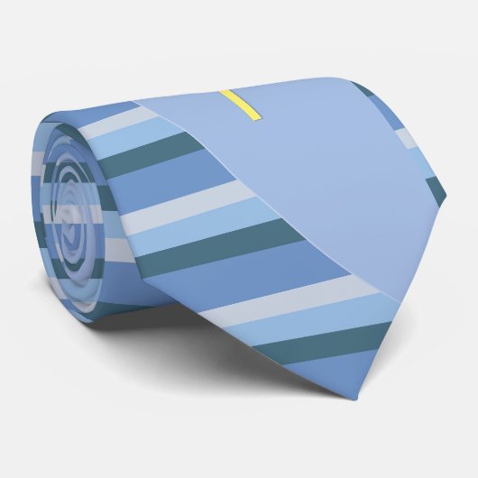 Gestreepte stropdas met kruis (Opgerold)