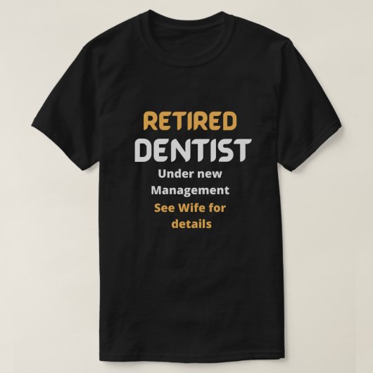 Gestreepte tandarts Funny gepensioneerde cadeautek T-shirt (Design voorkant)