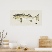 Gestreepte tas/gespikkeld papier poster (Keuken)