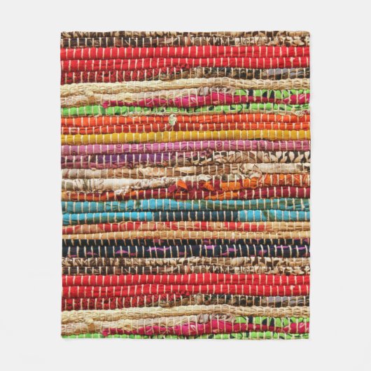 Gestreepte textielstof touw natuurlijke fleece deken (Voorkant)