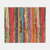 Gestreepte textielstof touw natuurlijke fleece deken (Voorkant (Horizontaal))