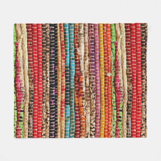 Gestreepte textielstof touw natuurlijke fleece deken (Voorkant (Horizontaal))