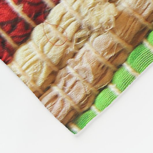 Gestreepte textielstof touw natuurlijke fleece deken (Hoek)