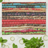 Gestreepte textielstof touw natuurlijke theedoek (Gevouwen)