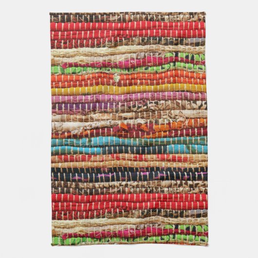 Gestreepte textielstof touw natuurlijke theedoek (Verticaal)