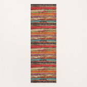 Gestreepte textielstof touw natuurlijke yogamat (Voorkant)