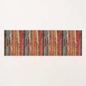 Gestreepte textielstof touw natuurlijke yogamat (Voorkant (horizontaal))