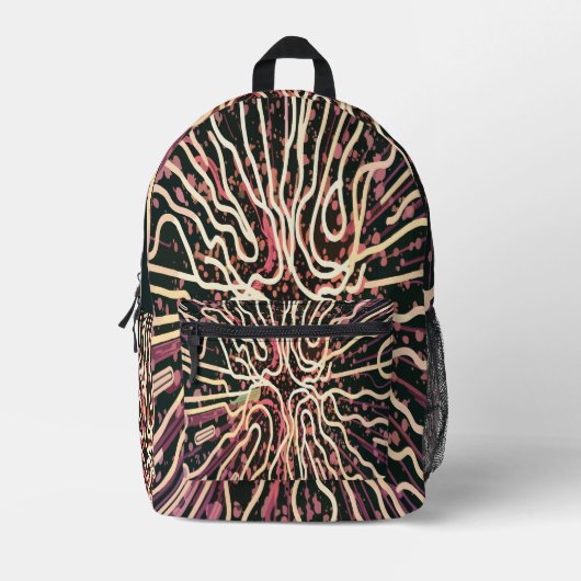 Gestreepte textuur bedrukte rugzak (Voorkant)