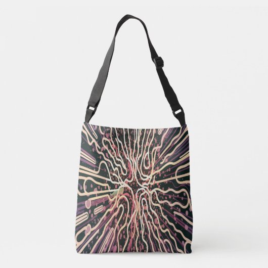 Gestreepte textuur crossbody tas (Achterkant)