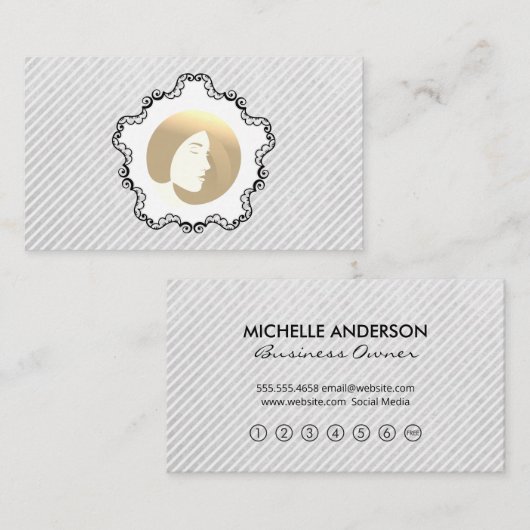 Gestreepte Textuur | Dames Schoonheid Loyalty (Voorkant / Achterkant)