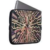 Gestreepte textuur laptop sleeve (Voorkant Rechts)