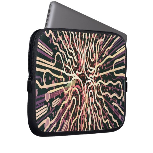 Gestreepte textuur laptop sleeve (Voorkant Rechts)