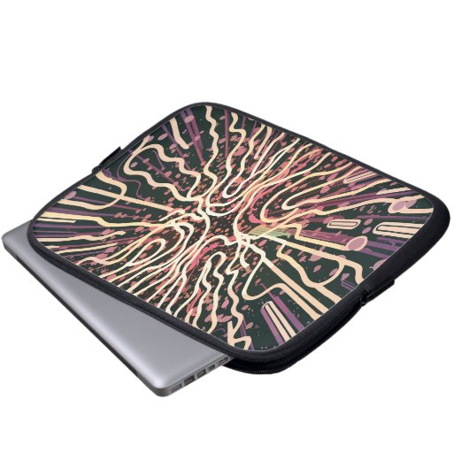 Gestreepte textuur laptop sleeve (Voorkant onderkant)
