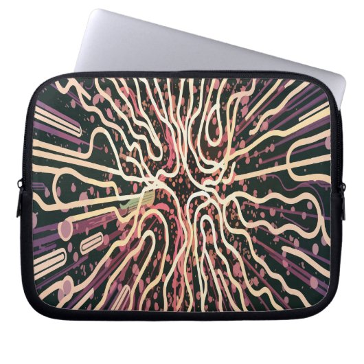 Gestreepte textuur laptop sleeve (Voorkant)