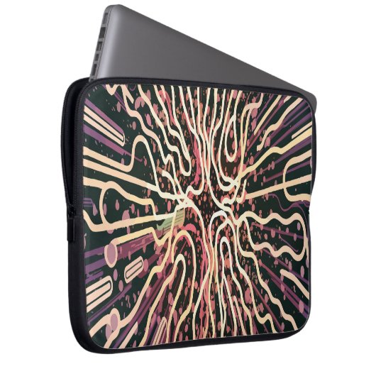 Gestreepte textuur laptop sleeve (Voorkant Rechts)