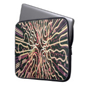 Gestreepte textuur laptop sleeve (Voorkant Links)