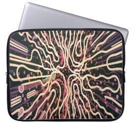 Gestreepte textuur laptop sleeve