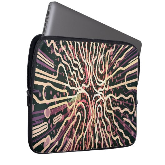 Gestreepte textuur laptop sleeve (Voorkant Rechts)
