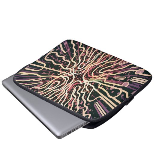 Gestreepte textuur laptop sleeve (Voorkant onderkant)