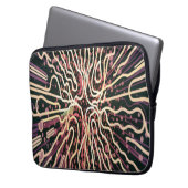 Gestreepte textuur laptop sleeve (Voorkant Links)