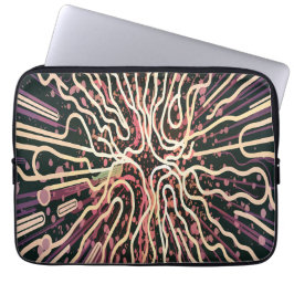 Gestreepte textuur laptop sleeve