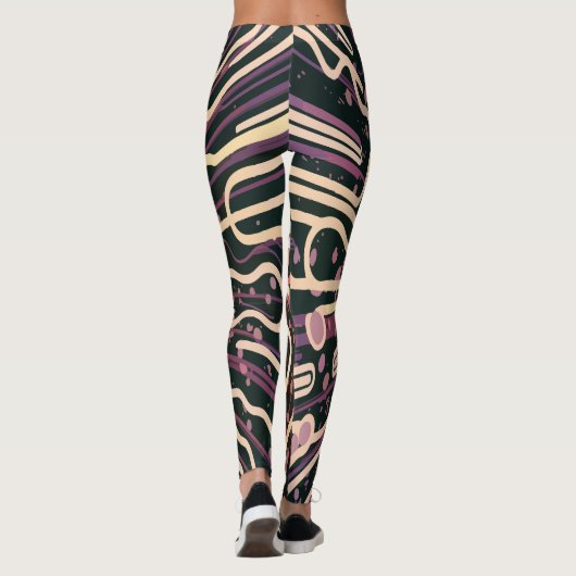 Gestreepte textuur leggings (Achterkant)