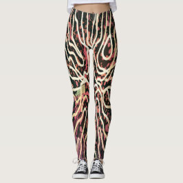 Gestreepte textuur leggings