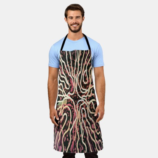 Gestreepte textuur schort (Gedragen)