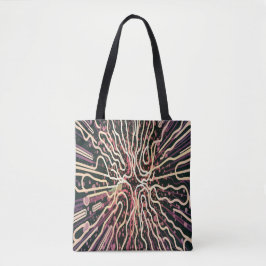 Gestreepte textuur tote bag