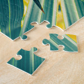 Gestreepte textuur van palmblad legpuzzel (Zijkant)