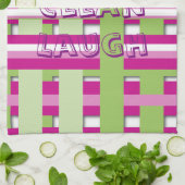 Gestreepte theedoek - Personaliseren (Gevouwen)