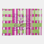 Gestreepte theedoek - Personaliseren (Horizontaal)