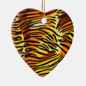 Gestreepte tijger afdrukken Patroon op maat Keramisch Ornament (Rechts)