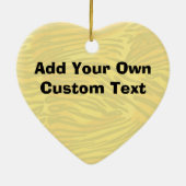 Gestreepte tijger afdrukken Patroon op maat Keramisch Ornament (Achterkant)