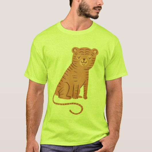 "Gestreepte Tijger Calm" T-shirt (Voorkant)