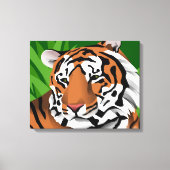 Gestreepte tijger canvas afdruk (Voorkant)