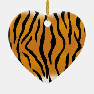 Gestreepte tijgerpatroon keramisch ornament