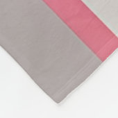 Gestreepte tinten roze en grijs fleece deken (Hoek)
