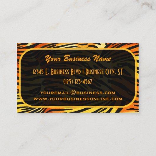 Gestreepte tonerprintplaat visitekaartje (Achterkant)