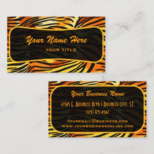 Gestreepte tonerprintplaat visitekaartje (Voorkant / Achterkant)