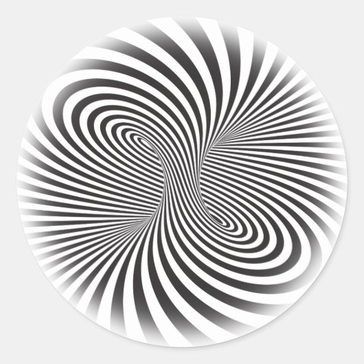 Gestreepte torus Optische illusie van eindeloze be Ronde Sticker (Voorkant)
