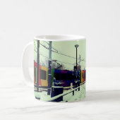 Gestreepte tram, bij de brug koffiemok (Voorkant links)