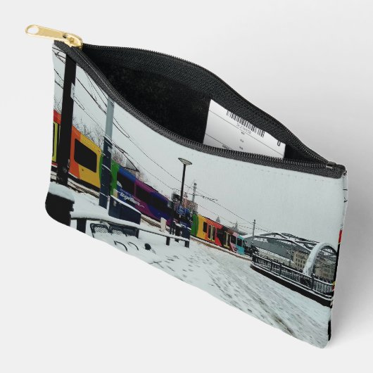 Gestreepte tram etui (Open)