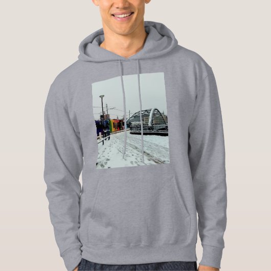 Gestreepte tram hoodie (Voorkant)