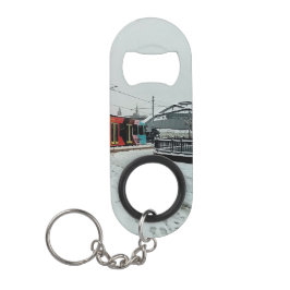 Gestreepte tram mini flessenopener