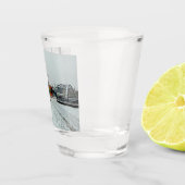 Gestreepte tram shot glas (Rechts)