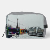 Gestreepte tram toilettasje (Achterkant)