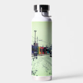 Gestreepte tram waterfles (Links)