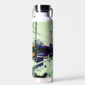 Gestreepte tram waterfles (Voorkant)