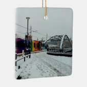 Gestreepte trams keramisch ornament (Rechts)